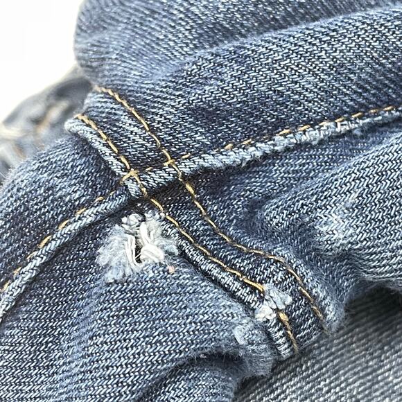 Max Studio Indigo Women 8 Dark Wash Skinny Jeans Denim Pocket Zip Blue Regular - Picture 6 of 7